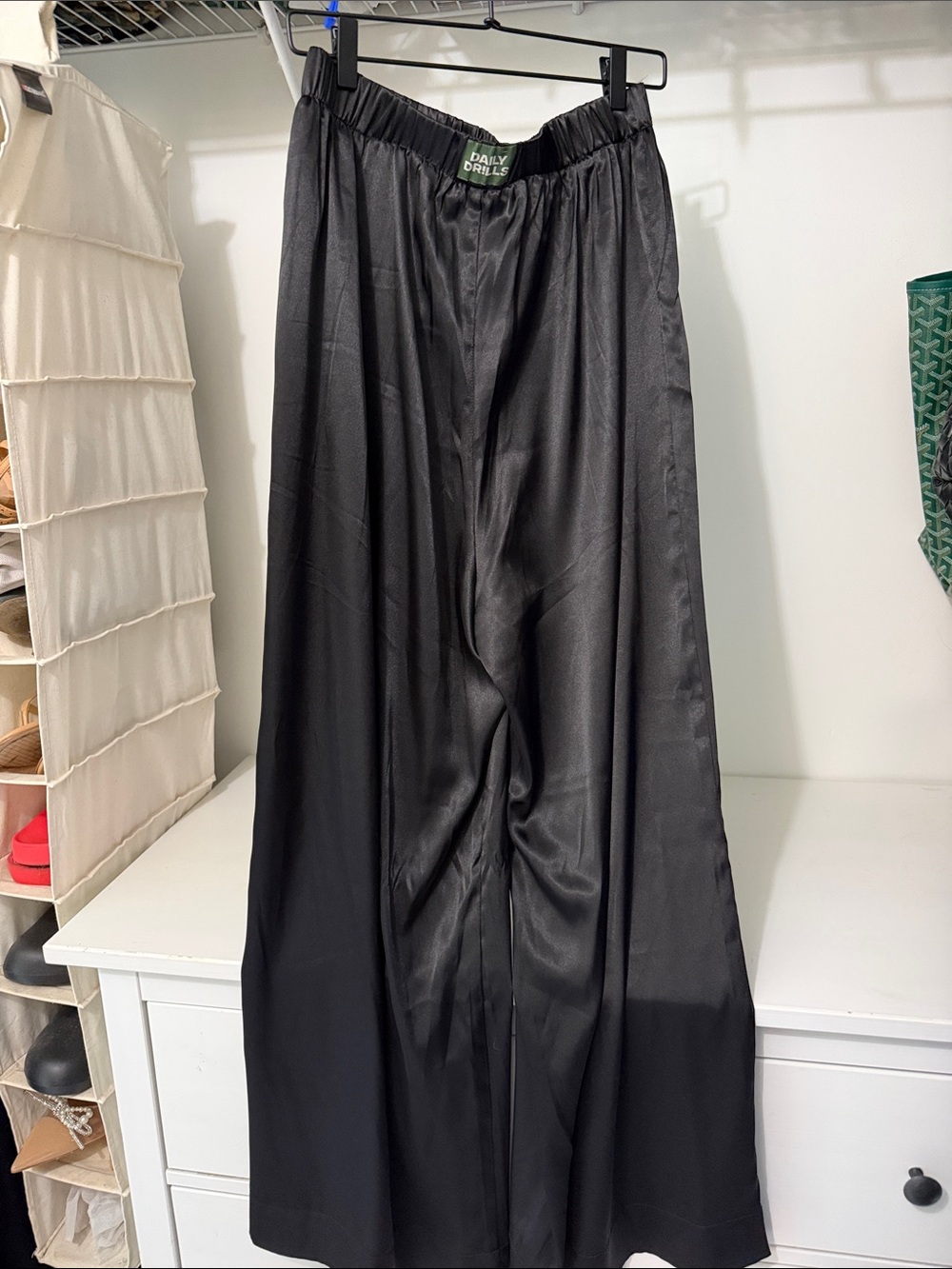 Daily Drills Black Wide-Leg Elastic Waist Pants